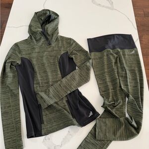 bcg Olive Green & Black Performance Hoodie